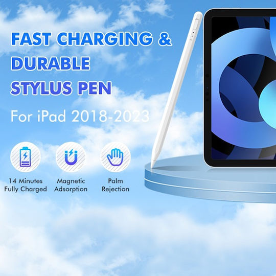 Techsuit AX10-T Ψηφιακή Γραφίδα Αφής με Palm Rejection για iPad σε Λευκό χρώμα