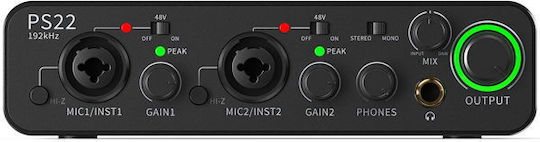 Maono Extern USB Soundkarte PS22