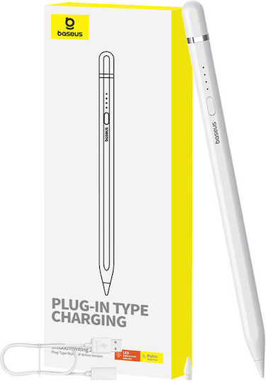 Baseus Smooth Writing Series Active Version Γραφίδα Αφής με Palm Rejection για iPad σε Λευκό χρώμα P80015806211-03