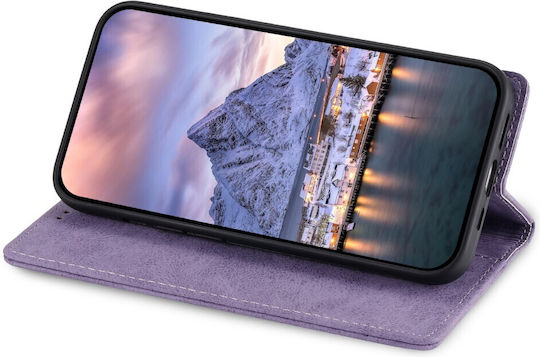 Dierfeng Book Synthetic Leather / Silicone Purple (Realme 12x)