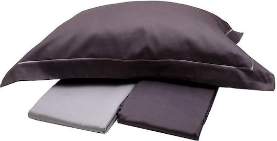 White Fabric King Size Set Savoy Gray 270x280cm