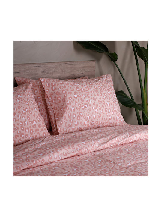 Weißes Stoff-Set Einzeln Mädchen Rosa 260x270cm