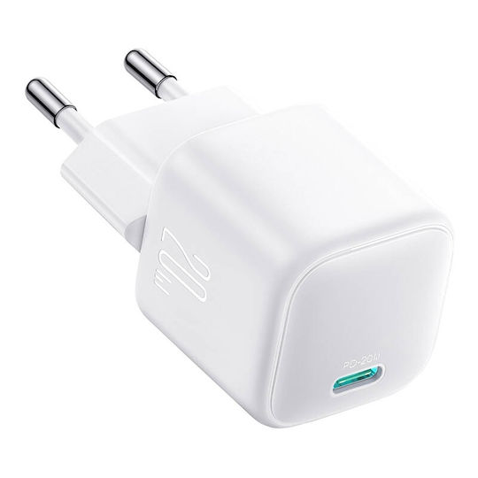 Joyroom Charger Without Cable GaN with USB-C Port 20W Power Delivery Whites (JR-TCG08)