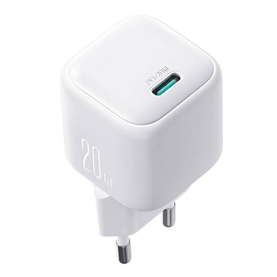 Joyroom Charger Without Cable GaN with USB-C Port 20W Power Delivery Whites (JR-TCG08)