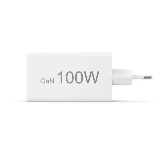 HAMA Зарядно без кабел GaN с USB-A порт и 2 USB-C порта 100W Power Delivery Бял (201997)