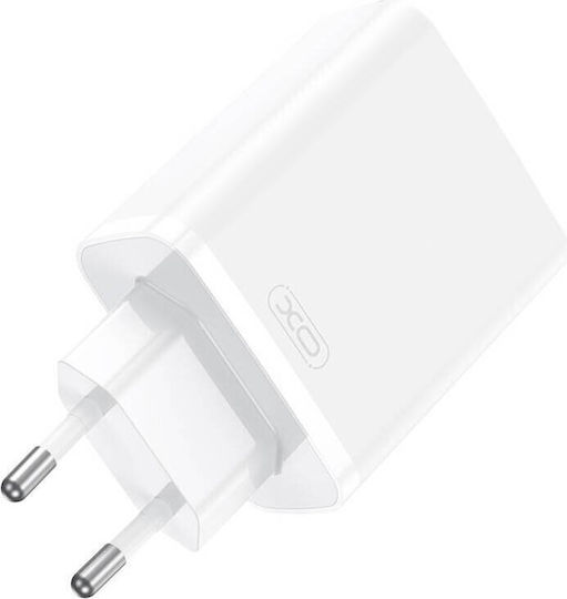 XO Зарядно без кабел с 2 USB-A порта и 2 USB-C порта 45W Power Delivery Бял (CE22)