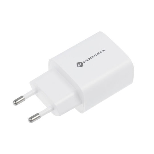 Forcell Φορτιστής Χωρίς Καλώδιο με Θύρα USB-A και Θύρα USB-C 30W Power Delivery / Quick Charge 4.0 Λευκός (FOCH-198052)
