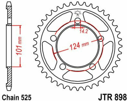 JT Sprockets Pinion spate pentru KTM 1190 RC8