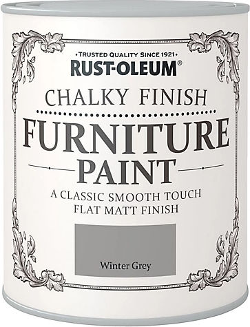 Rust-Oleum Furniture Paint Chalky Finish Colour Chalk Winter Grey 125ml