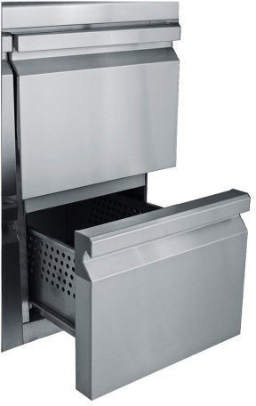Bambas Frost Английски превод: Stainless Steel Refrigerator Counter with 3 Doors, 2 Drawers and Cooling Machine L239xW70xH85см