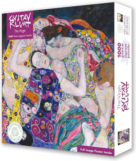 Adult Sustainable Jigsaw Puzzle Gustav Klimt: The Virgin: 1000-pieces. Ethical, Sustainable, Earth-friendly Flame Tree Publishing