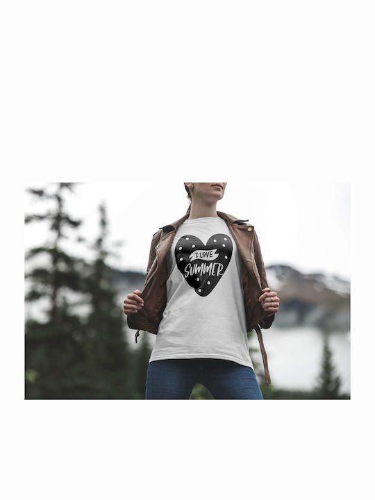 I Love Summer Heart Design Tshirt