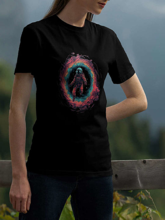 Astronaut in einem Weltraumwirbel T-Shirt