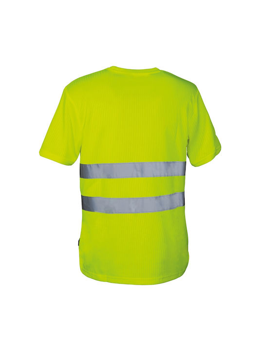 Cofra View T-Shirt Εργασίας Κίτρινο με Ανακλαστικές Ταινίες