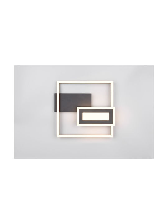 Trio Lighting Πλαφονιέρα Οροφής Μαύρη με Ενσωματωμένο LED
