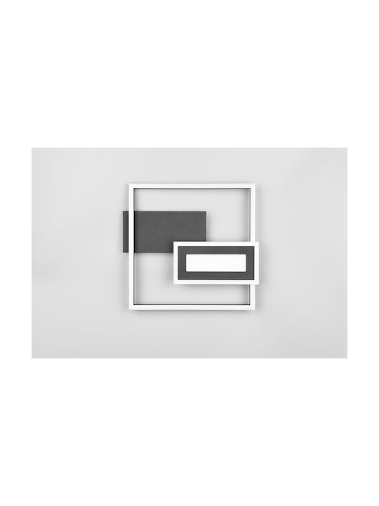 Trio Lighting Πλαφονιέρα Οροφής Μαύρη με Ενσωματωμένο LED