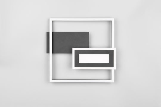 Trio Lighting Πλαφονιέρα Οροφής Μαύρη με Ενσωματωμένο LED