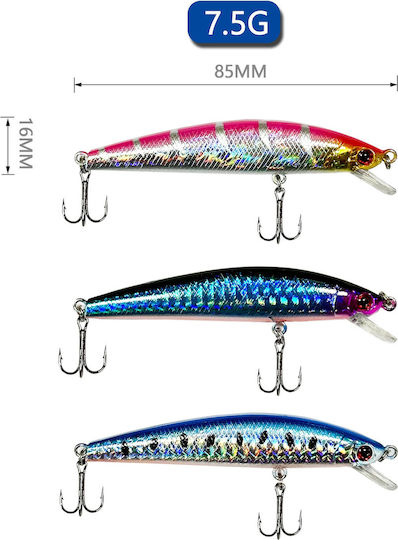Tpster Изкуствена Примамка Малка Рибка (Minnow) 8.5см