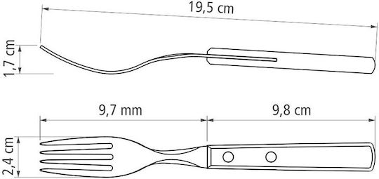 Tramontina Set de Furculițe Alimente Inoxidabile Maro 6buc Tramontina Set de Furculițe Alimente Inoxidabile Maro 6buc