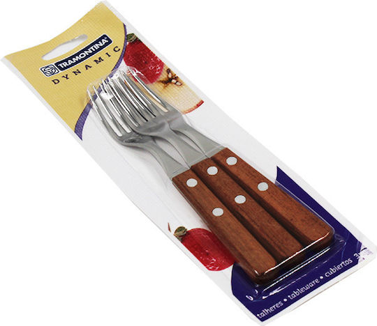 Tramontina Set de Furculițe Fructe/Desert Inoxidabile Maro 25cm 3buc Tramontina Set de Furculițe Fructe/Desert Inoxidabile Maro 25cm 3buc