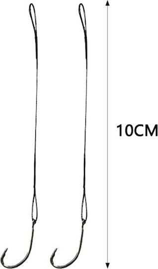 Tpster Vorfachhaken Schwarz 10cm 10 Stück 33561