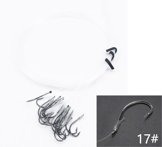 Tpster Angelschnur Haken 17# 50cm 35 Stück 37019