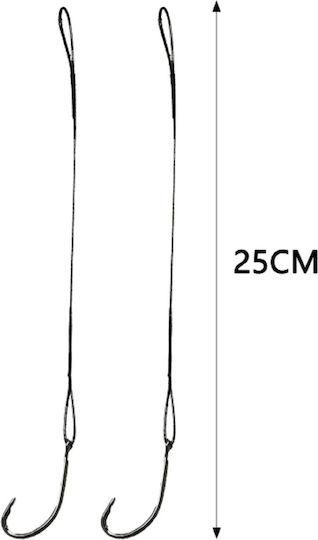 Tpster Forfac din Sârmă Cârlig Negru 25cm 10buc 33564
