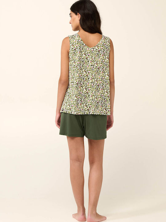 Vamp Summer Women's Pyjama Set Olive