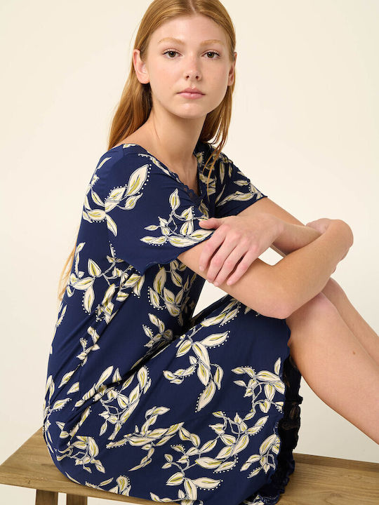 Vamp Summer Women's Nightdress Blue Cavern