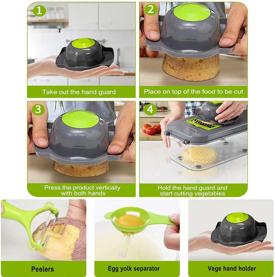 Plastic Vegetable Chopper Manual 22pcs