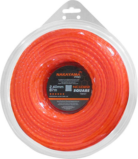 Nakayama Nc1024 Μεσινέζα Τετράγωνη Στριφτή Μήκους 41m και Πάχους 3.5mm