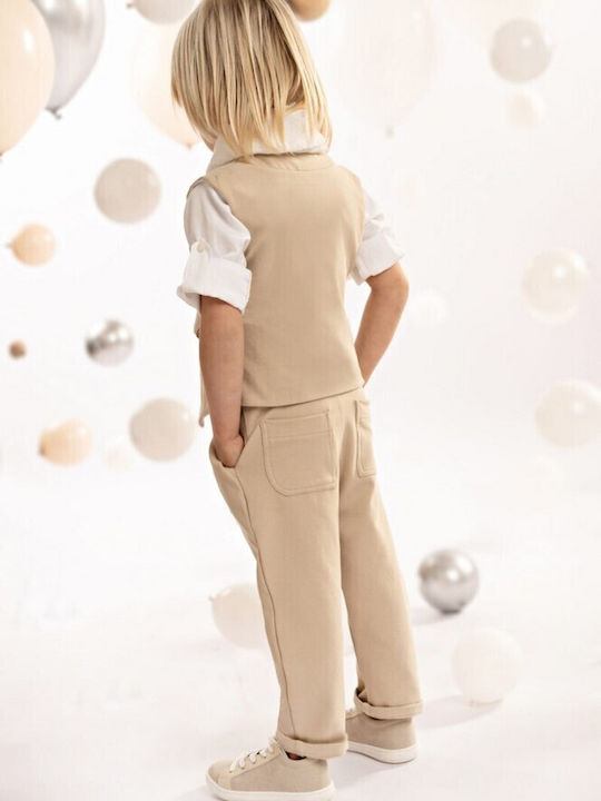 Baby Bloom Baptism Suit Beige Baby Bloom Baptism Suit Beige