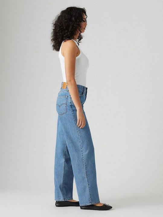 Baggy Dad Women's Jean Trousers in Dad Fit Indigo