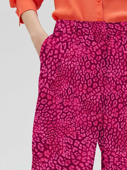 Women's Fuchsia Suit in Straight Line