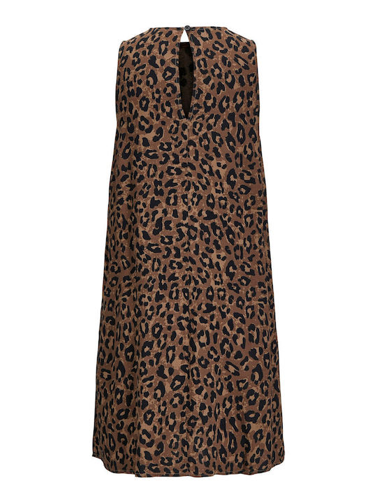 Summer Mini Shirt Dress Leopard