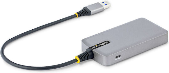 StarTech 4-Port USB 3.2 Hub with USB-A Connection Gray