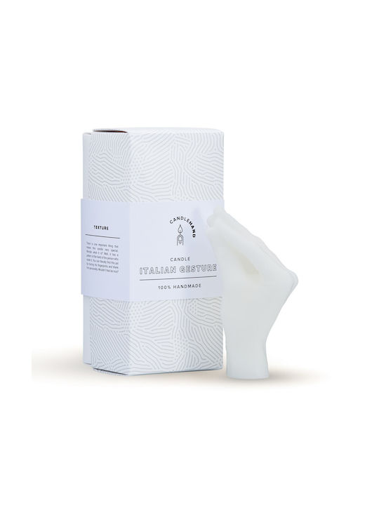 Candlehand Διακοσμητικό Κερί Λευκό 360gr