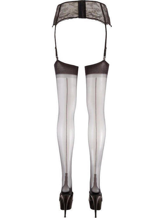 Cottelli Collection Șosete Negre Dungi pe Spate cu Toc Înalt Sexy Ciorapi și Dresuri Sexy