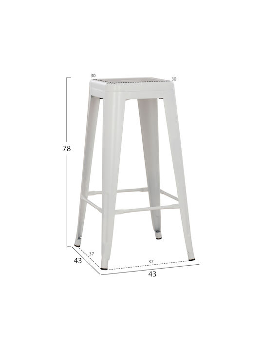 Μεταλλικό Σκαμπό Μπαρ Melita 43x43x78cm Μεταλλικό Σκαμπό Μπαρ Melita 43x43x78cm