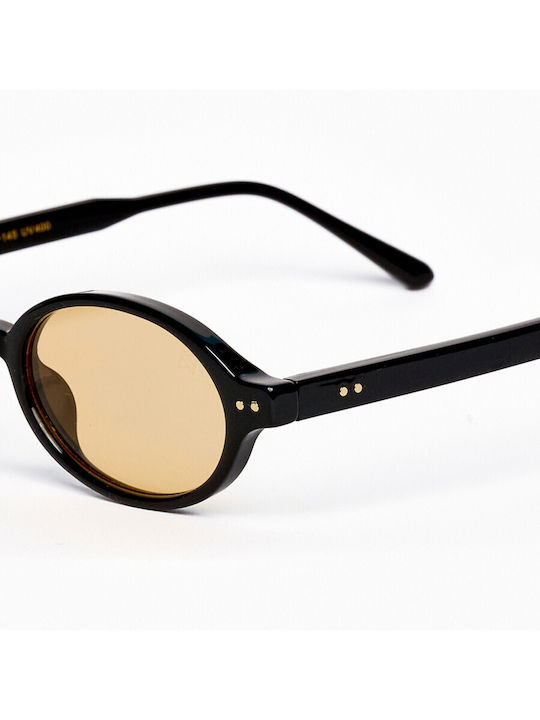AV Sunglasses Odie Unisex Sunglasses with Black Plastic Frame and Yellow Lens 119-ODIE Black/Orange