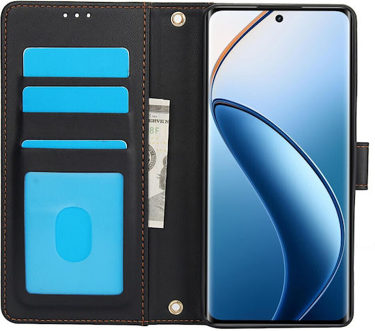 Mad Mask Back Cover Piele artificială / Piele Magnetic Negru (Realme 12x)