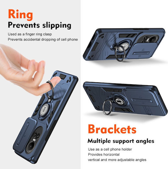 Mad Mask Camshield Back Cover Πλαστικό / Σιλικόνης Μπλε (Oppo Reno10)