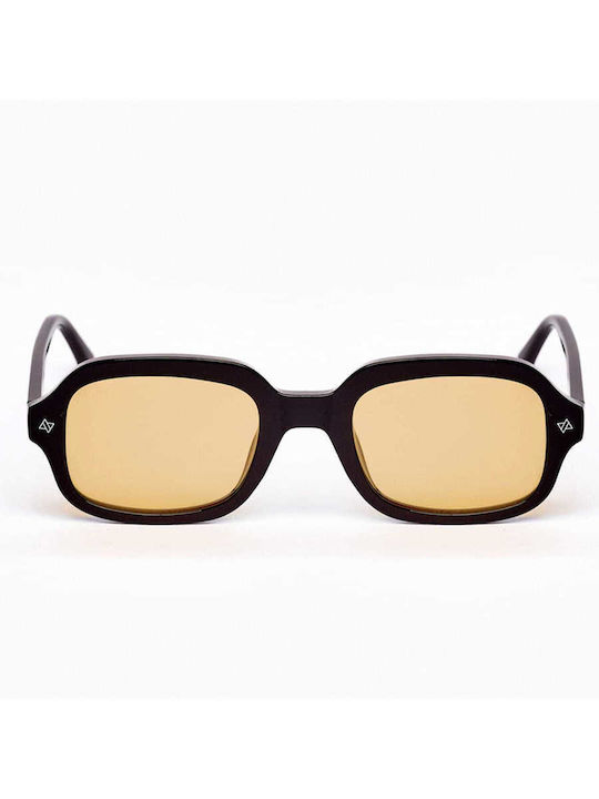 AV Sunglasses Sunglasses Μαύρα with Acetate Frame & Yellow Lens