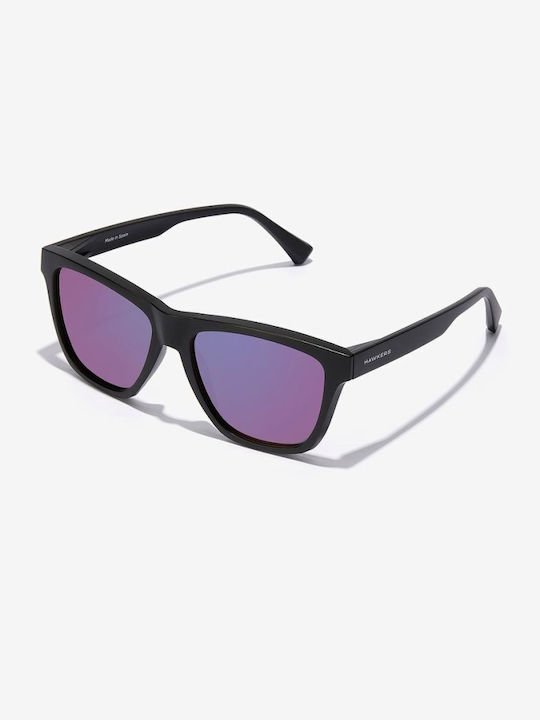 Hawkers Ls Raw Unisex Γυαλιά Ηλίου με Μαύρο Κοκκάλινο Σκελετό και Μωβ Polarized Καθρέφτη Φακό