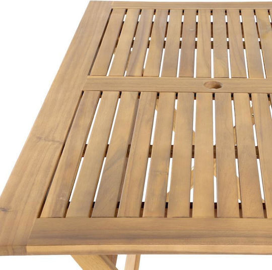 Masă Exterior Din Salcâm Pliabil Fl943 Culoare Nuc 140x80x74cm