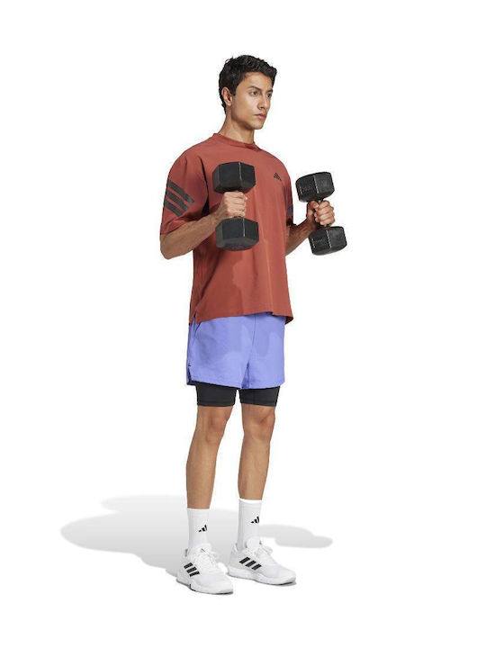 Gym+ 2 in 1 Ανδρική Βερμούδα Blue