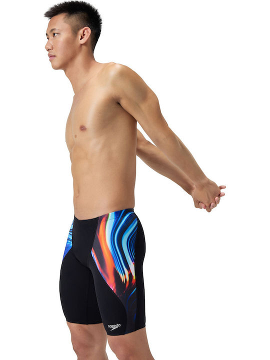 Speedo Digital V-cut Ανδρικό Αγωνιστικό Jammer Μαγιό Κολύμβησης Μαύρο