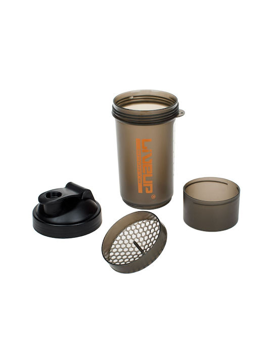 Shaker Πρωτεΐνης 600ml Πλαστικό Μαύρο