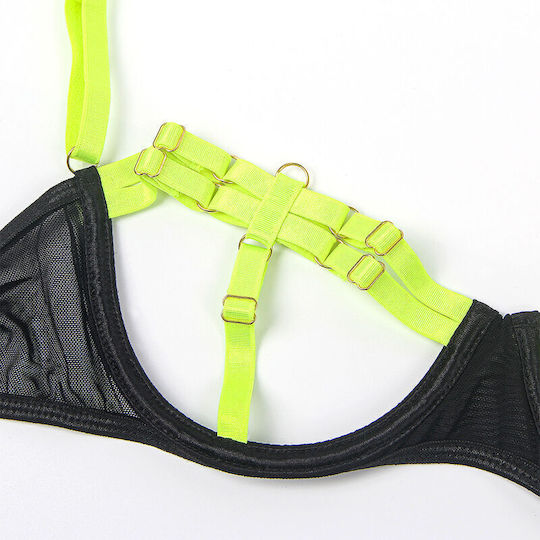 Subblime 955274 Bra Set Necklace Leg Details Fluorescent Green