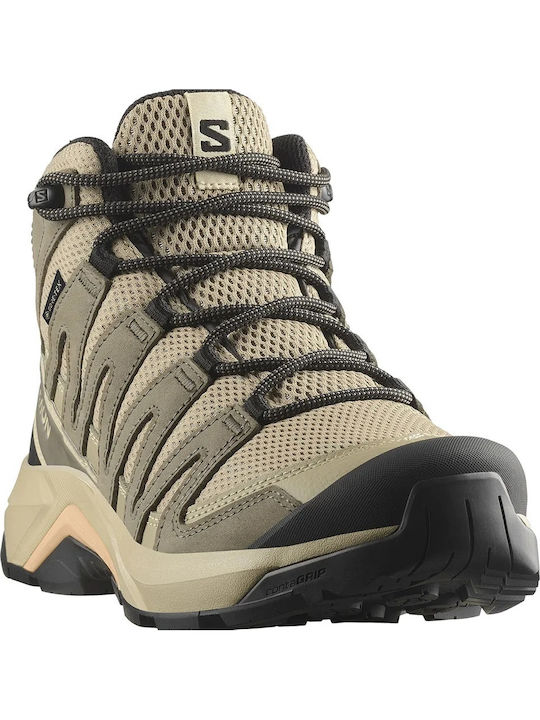 Salomon Recon Women's Hiking Boots Waterproof With Gore-Tex Membrane Desert Tan / Falcon / Peach